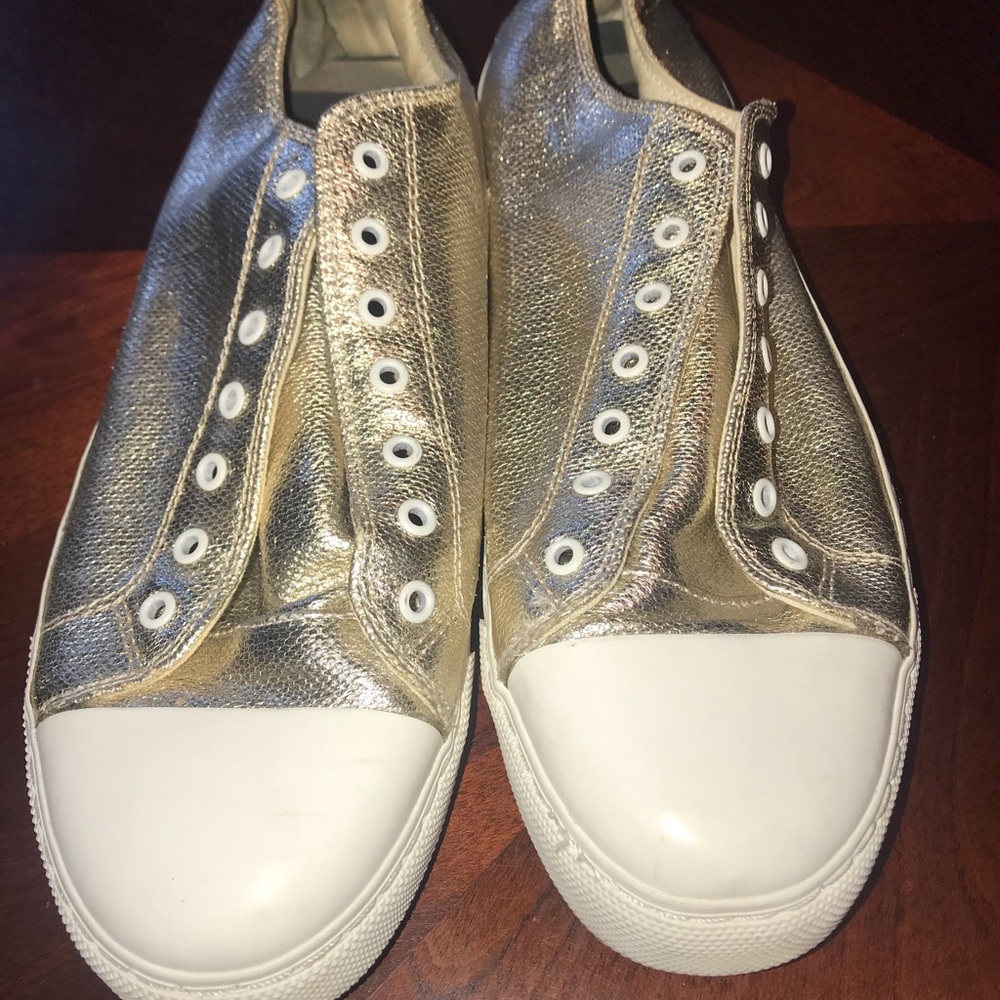 Zara Man Gold Sneakers Size 10